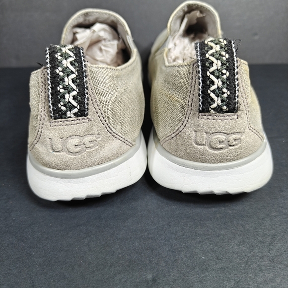 UGG Conley Shearling Moccasins Slip On Casual Canvas Taupe Men\'s Shoe Size 11 main image 6